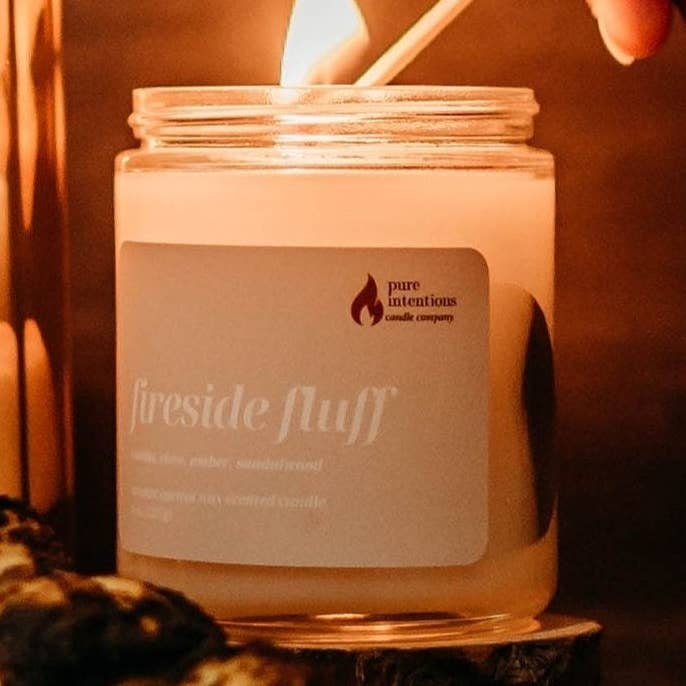 Pure Intentions Candle Company - Wholesale Jar/Filled Candle - Fireside Fluff0