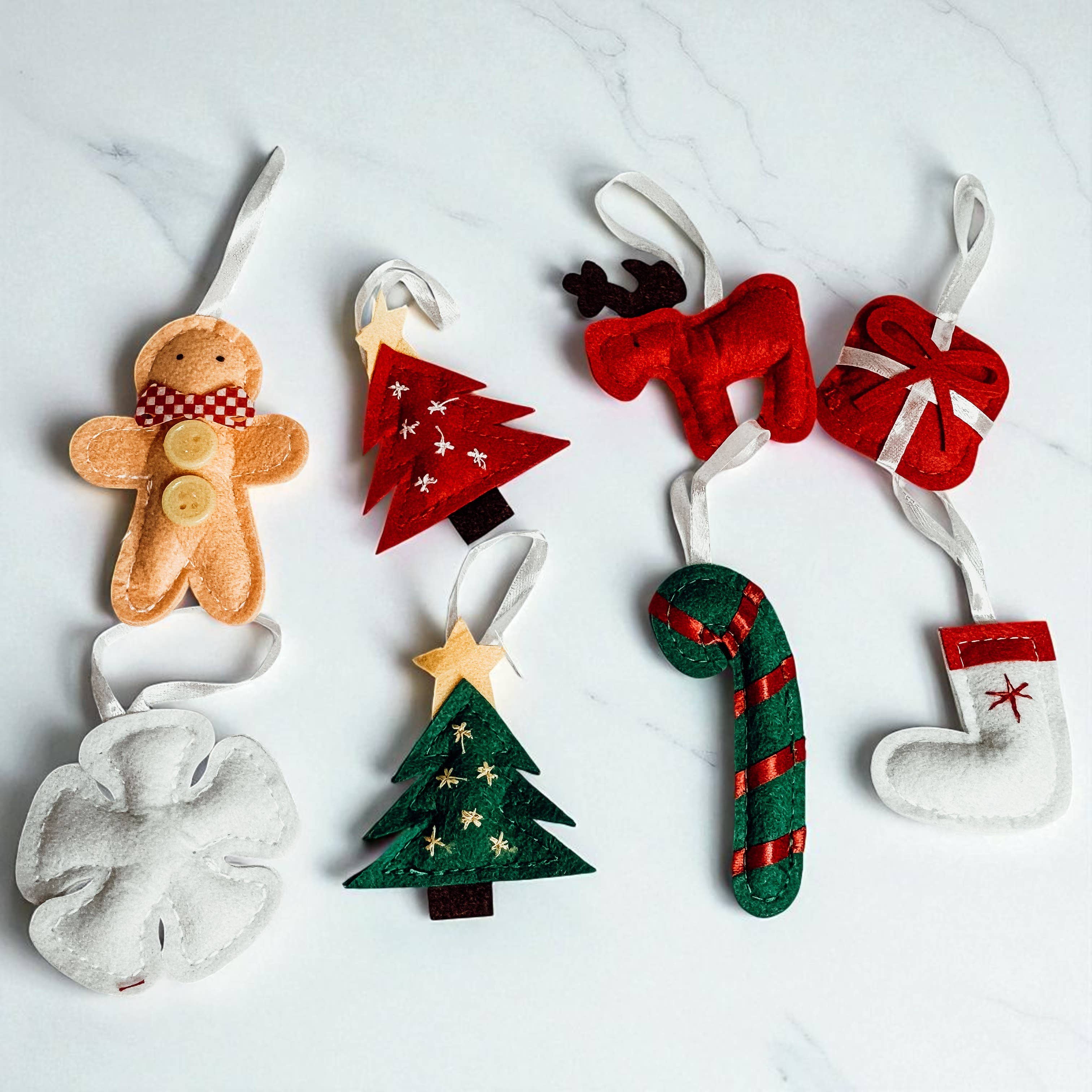 Gia Roma - Vente Calendriers de l'avent - Calendrier de l'Avent en feutre avec ornements en peluche faits à la main réutilisables29