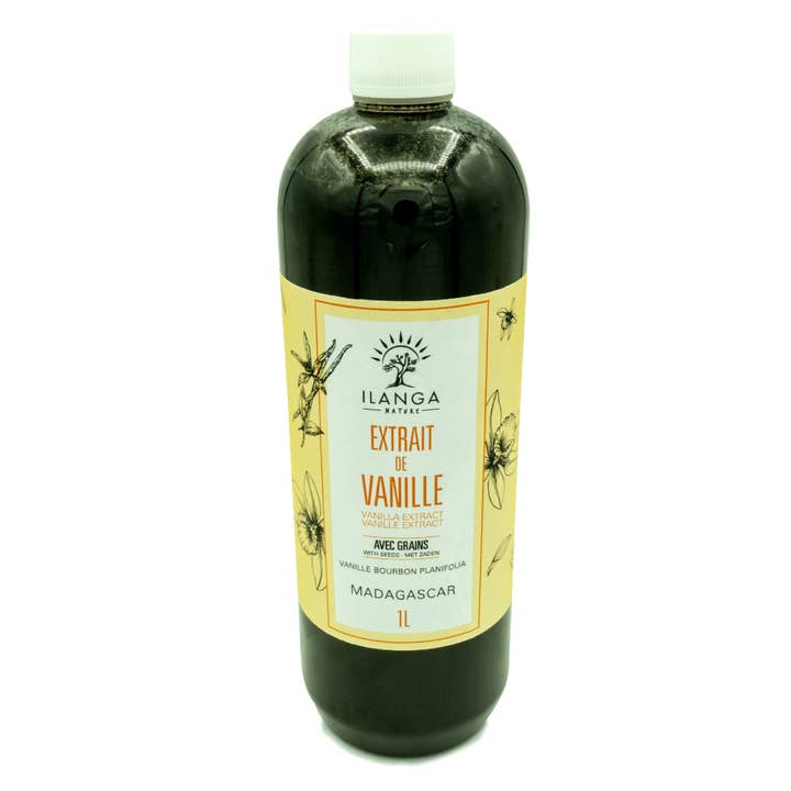 Vanilla extract 1L (with grains) for wholesale by Ilanga Nature