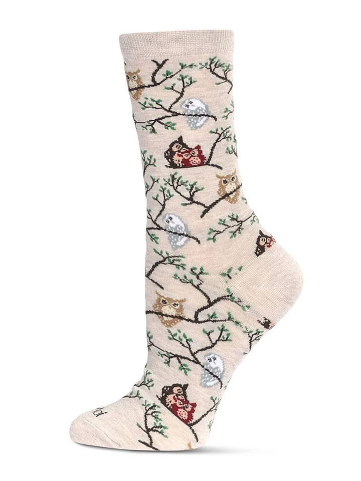 Infinity Classics International Inc. - Wholesale Socks - Women's - Women's Owls Bamboo Crew Socks