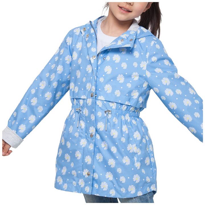 Rokka & Rolla - Wholesale Windbreaker - Kids - Girls' Light Rain Jacket Hooded Trench Coat12
