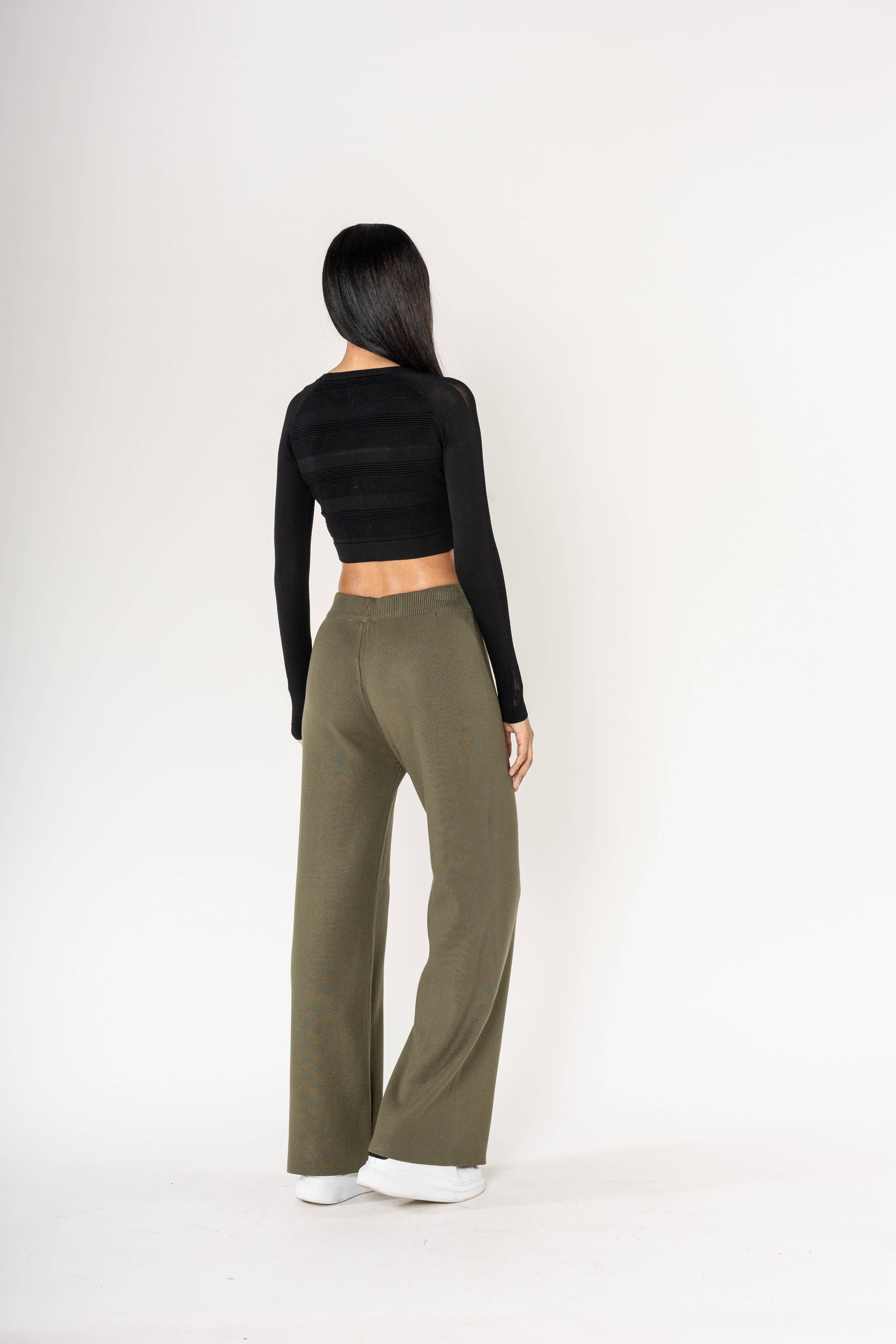 Nina Carter – Engroshandel Bukser - Dame – F025 Flared Cocooning Comfort-strikbukser24