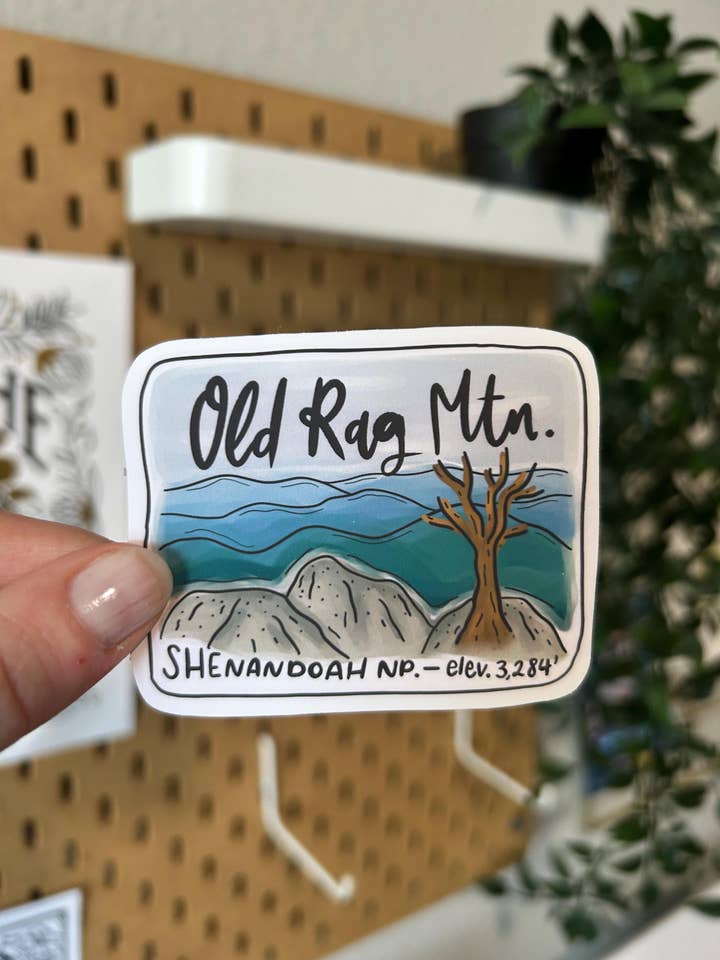 Old Rag Mountain Sticker for wholesale by Honey By Hand