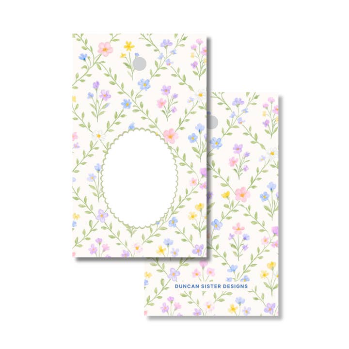 Étiquettes-cadeaux à imprimé floral délicat – Lot de 8, fabriqué aux États-Unis pour la vente par Duncan Sister Designs