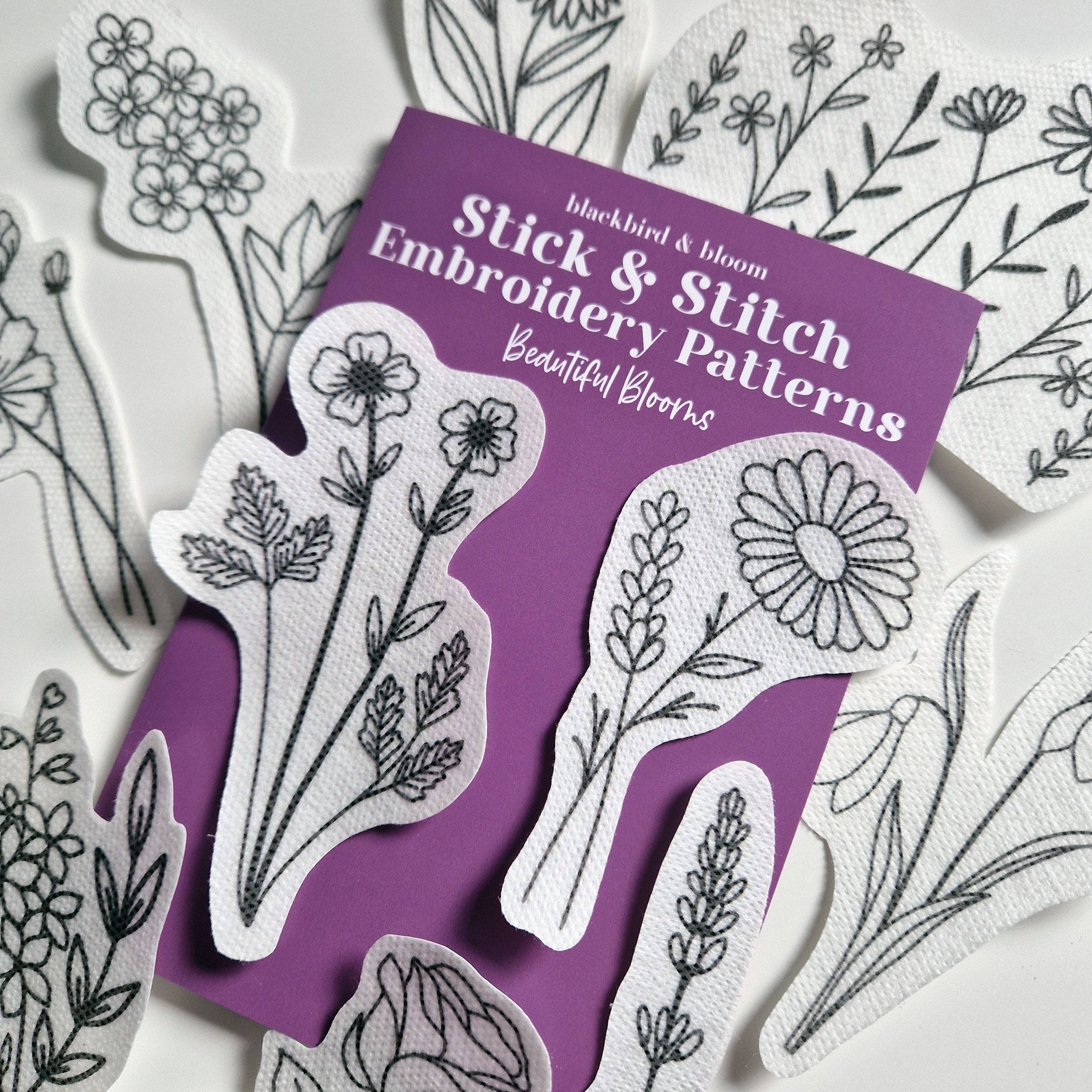 Blackbird & Bloom Embroidery - Wholesale Embroidery/Cross Stitch Supplies - Beautiful Blooms Stick & Stitch Embroidery Patterns5
