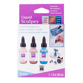 Liquid Sculpey Multipack - Glam Metallics, 3x (29ml) for wholesale by Zwajomi Clay