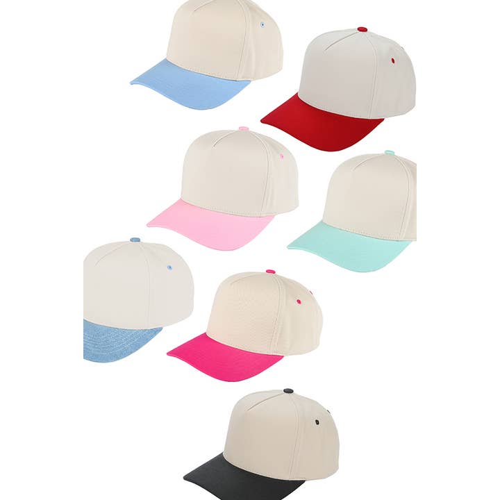 Hana - Wholesale Baseball Cap - Kids - C.C KIDS Two Tone Canvas Trucker Cap