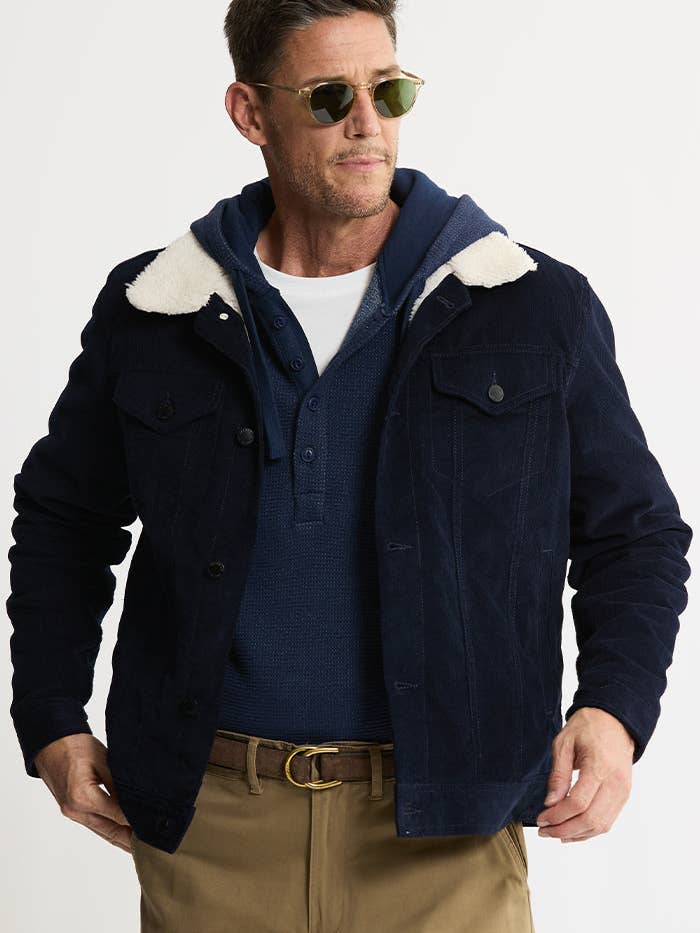 Veste de camionneur doublée en velours côtelé Sherpa pour la vente par JACHS NY