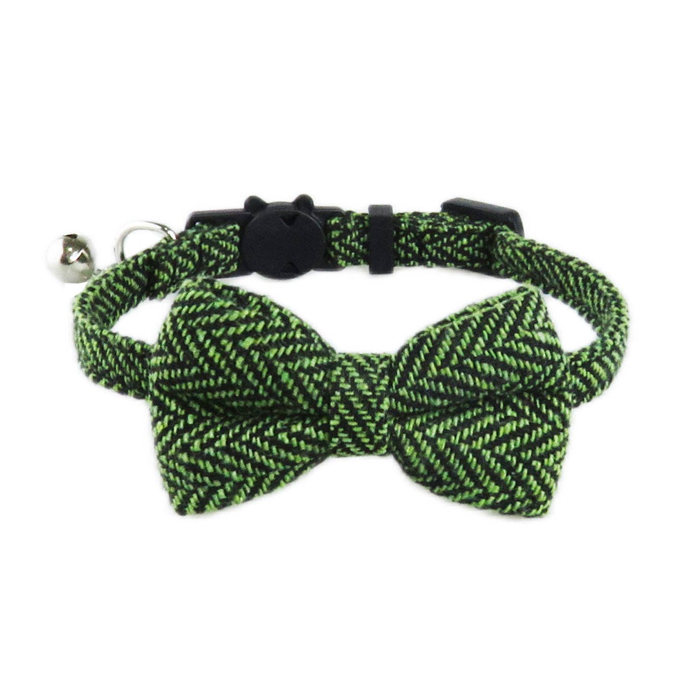 Cheerhunting - Vente Collier – chat - Mokka – Collier pour chat avec nœud papillon en chevrons1