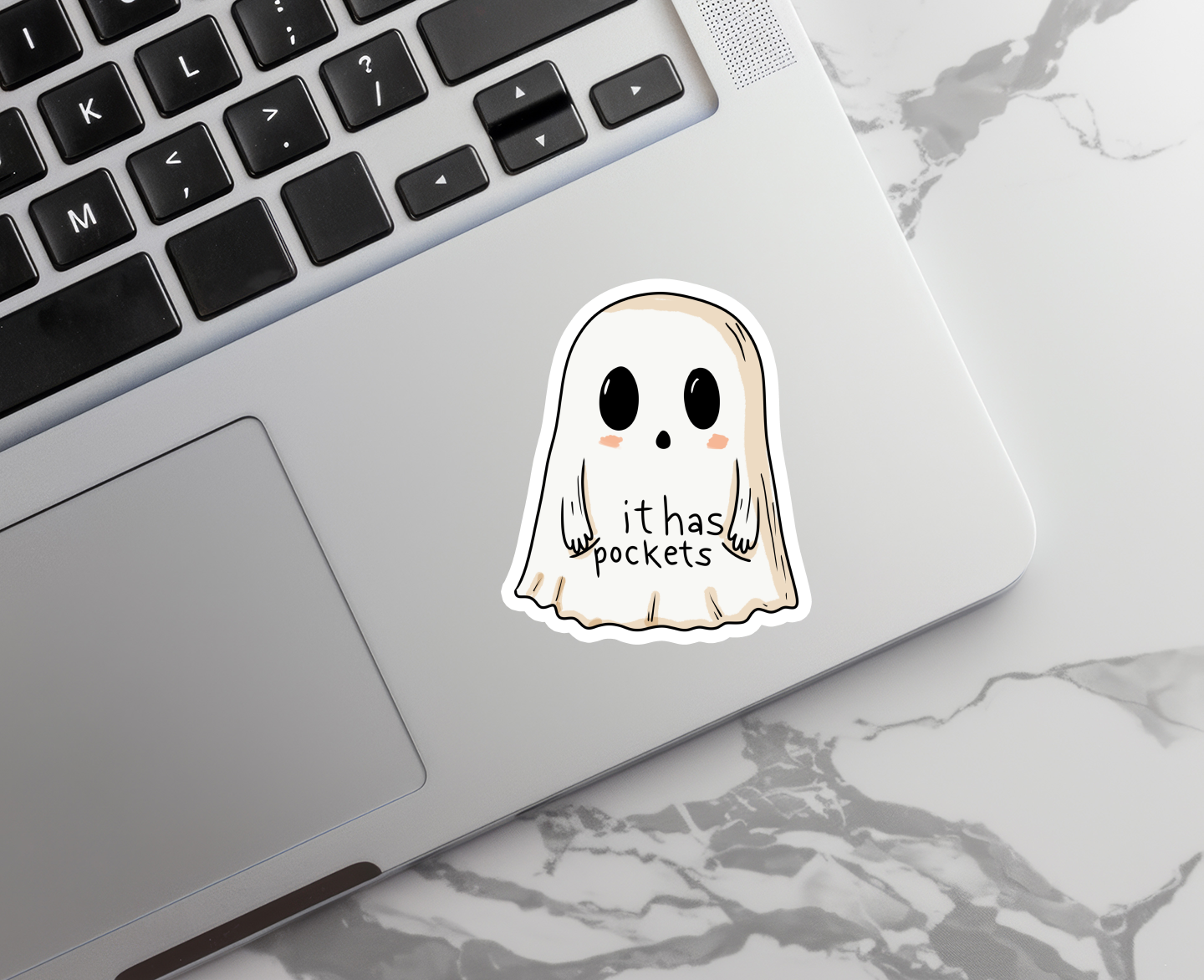 Rebel and Siren Stickers - Wholesale Sticker - It Has Pockets Ghost | Funny | Waterproof Sticker | 3"3