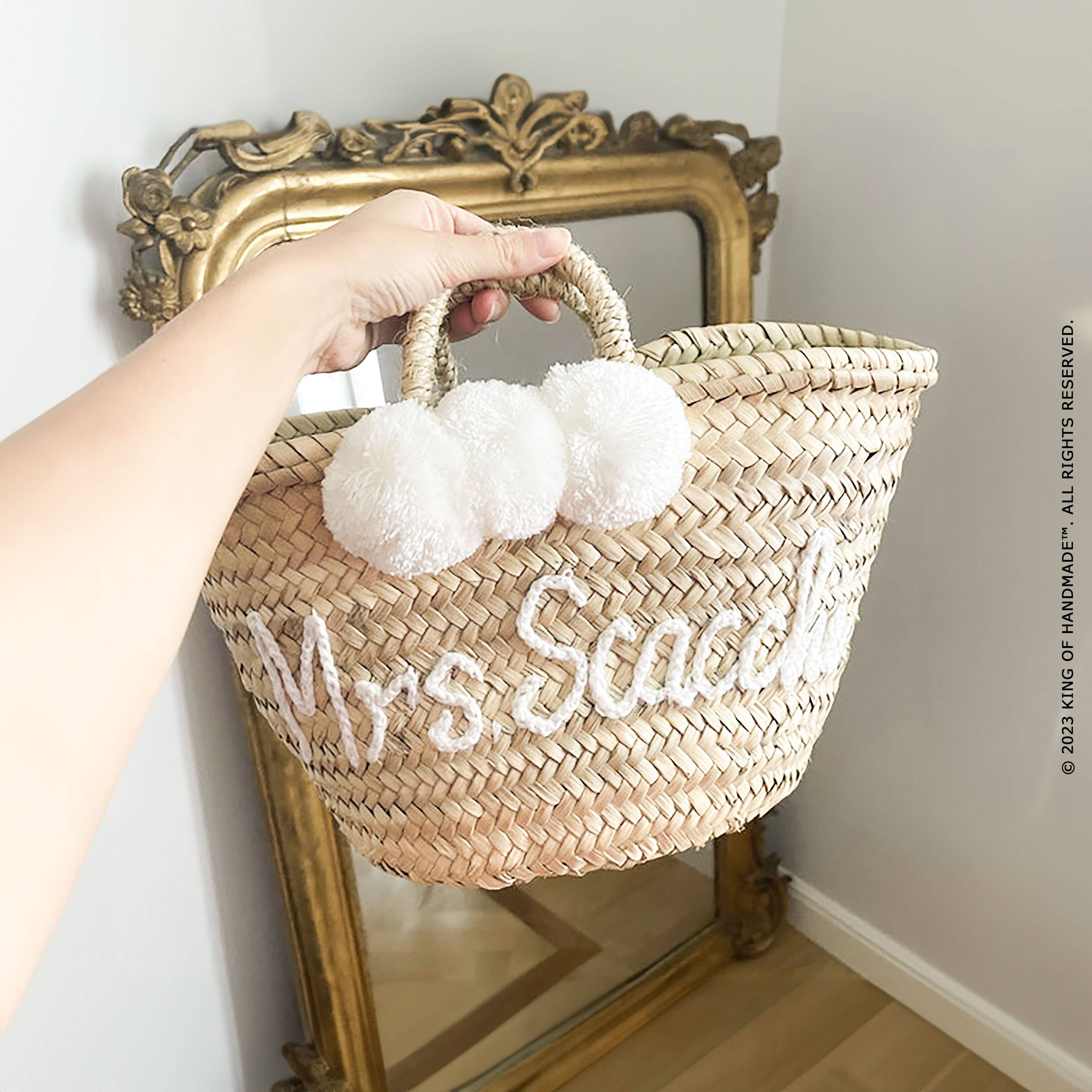 King Of Handmade - Wholesale Beach Bag - Custom embroidered Medium handbags For Bride, Bridal party11