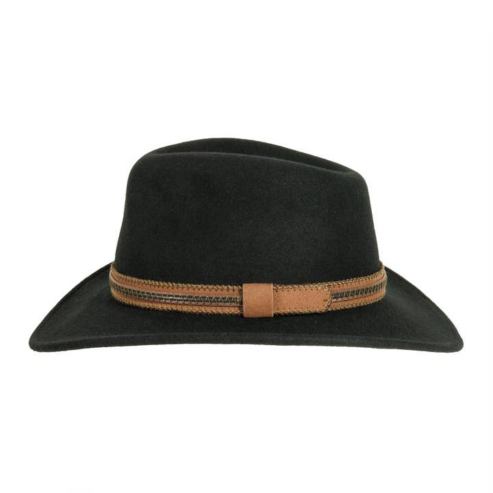 American Hat Makers - Wholesale Cowboy Hat - Unisex - Crushable Wool Felt Outback Hat - Style Zion3