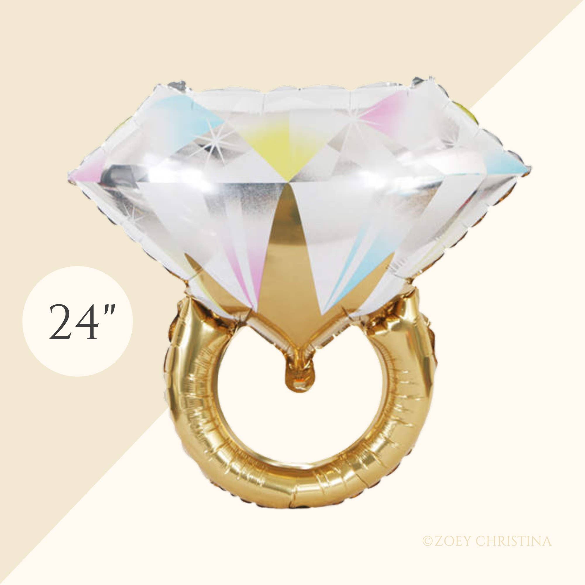 Zoey Christina - Wholesale Balloon - Diamond Ring Foil Balloon – Rose Gold & Gold Options2