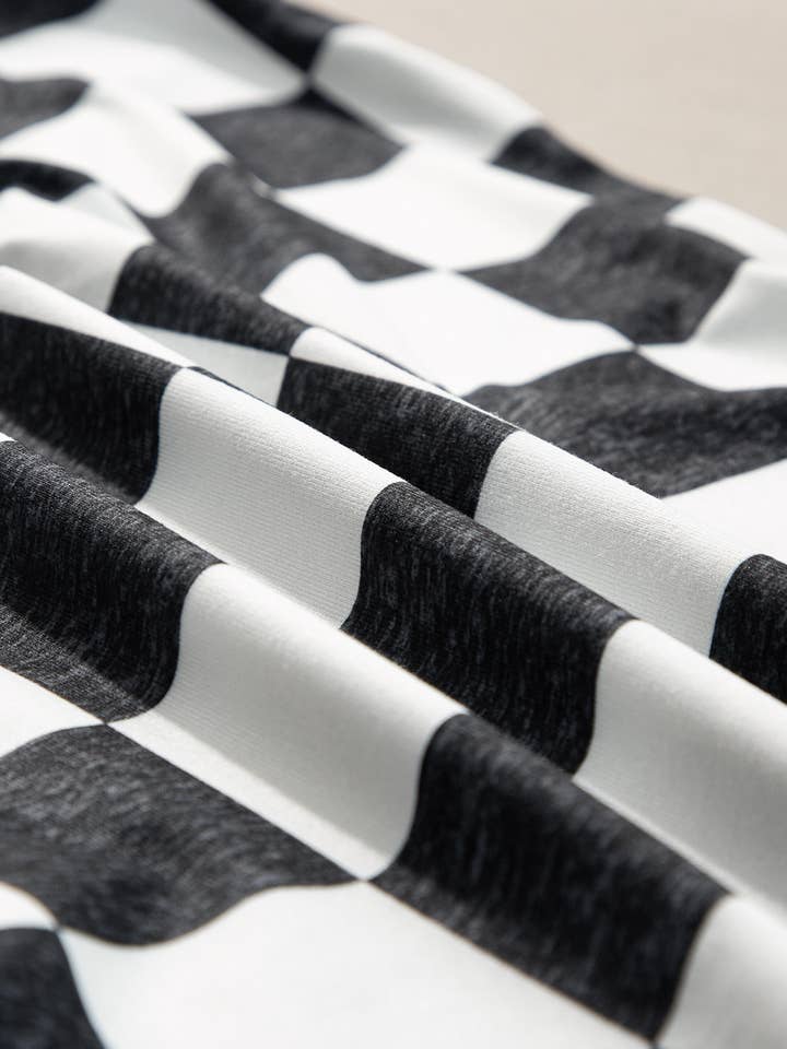 FULL TIME PURCHASE - Wholesale Skirt - Women's - Checkered Print Side Slit High Waist Midi Skirt11