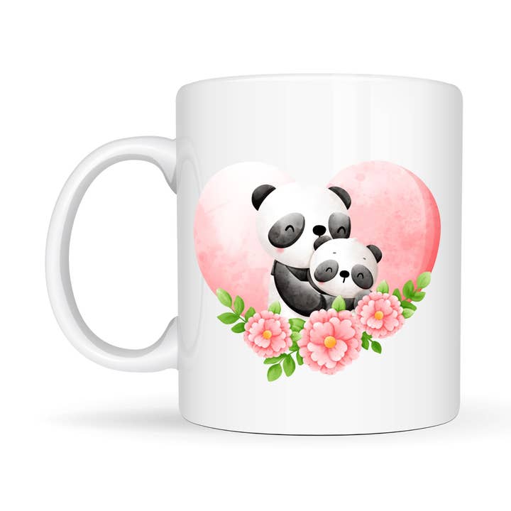Panda Mom and Baby Panda - 15oz for wholesale by The Sankofa Cache
