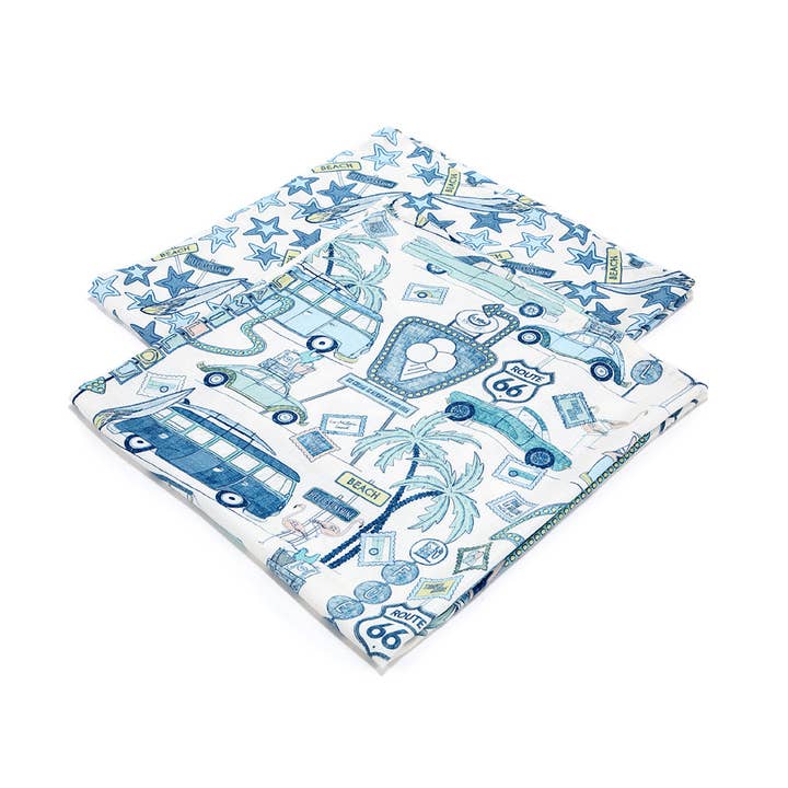 Bamboo Muslin Cloth Diaper - Route 66 Colour & Colour Stars for wholesale by La Millou USA
