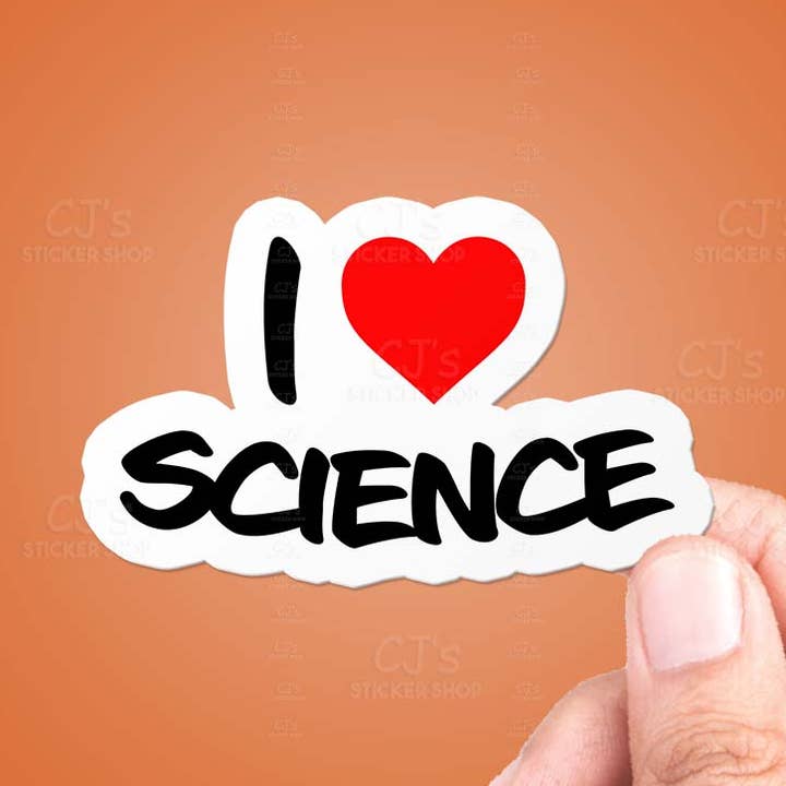 I Love Science Sticker Vinil Decalque por atacado de CJ's Sticker Shop