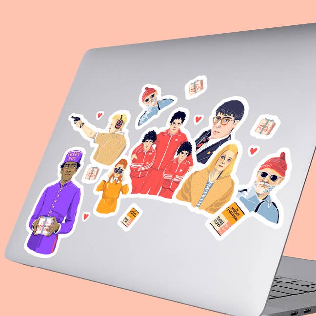 Wes Anderson Vinyl Stickers for wholesale by Amy Blue Illustration