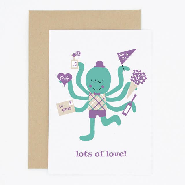 Blæksprutte Kærlighed Card for engroshandel hos Madame Annie et Fils