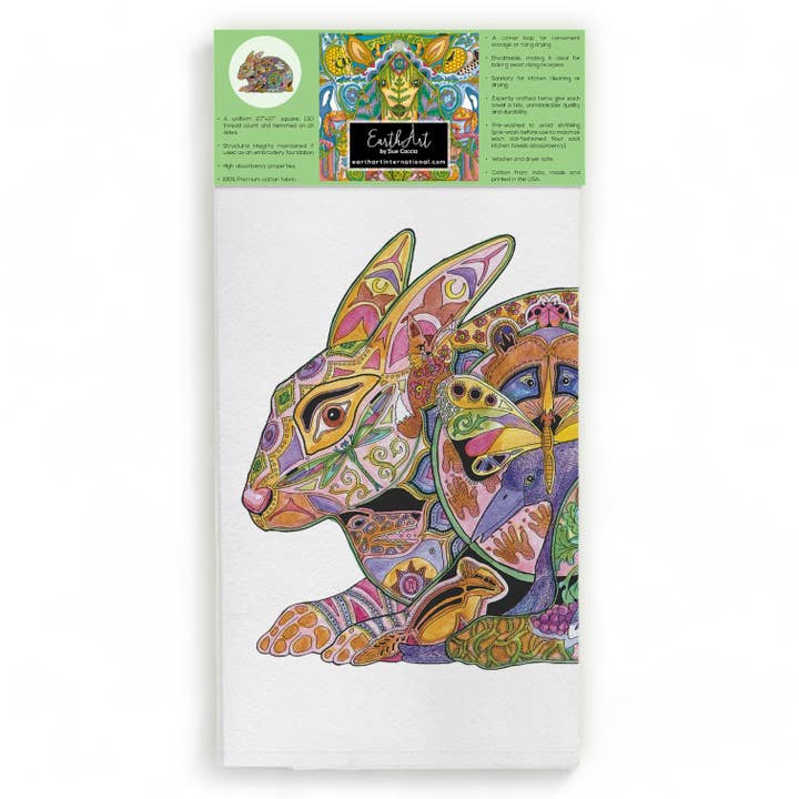 Hare Flour Sack Towel for wholesale by EarthArt International