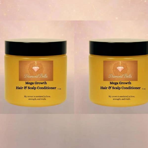 Conjunto de 2 unidades de Mega Growth Leave in Conditioner 4 oz por atacado de Diamond Bella
