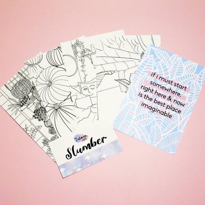 Desenhos para colorir do sono (5 páginas) por atacado de The Calming Club