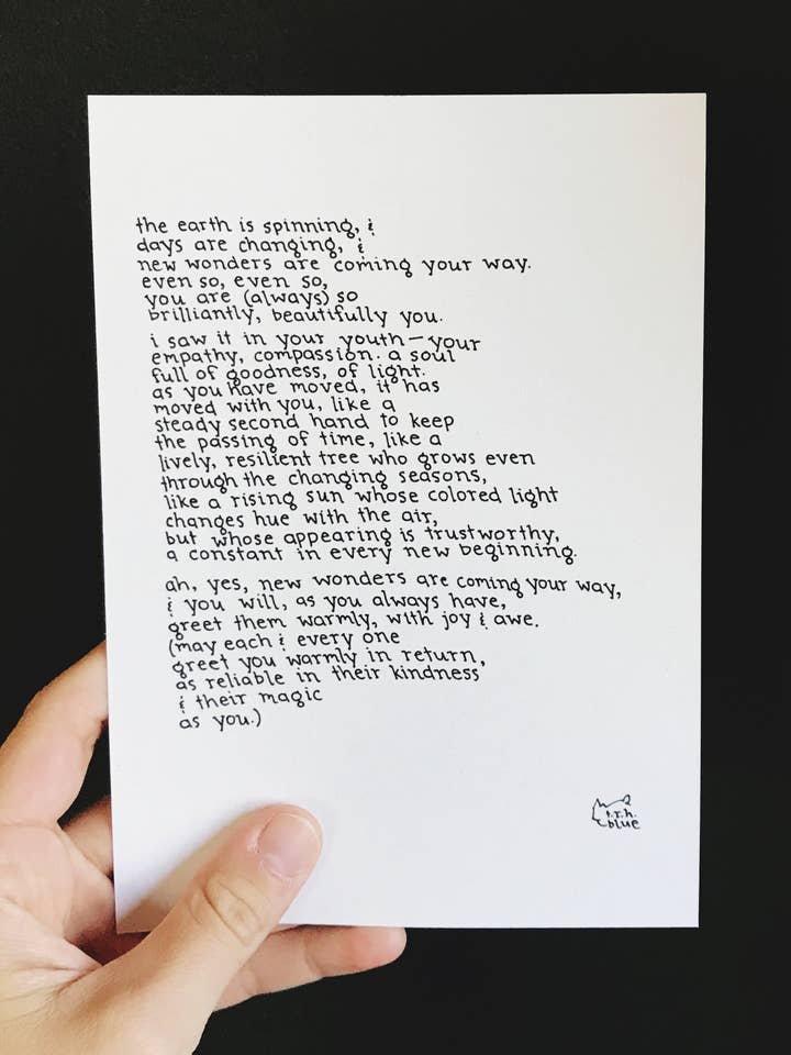 New Wonders//Poème pour la vente par NOTESONTHEWAY