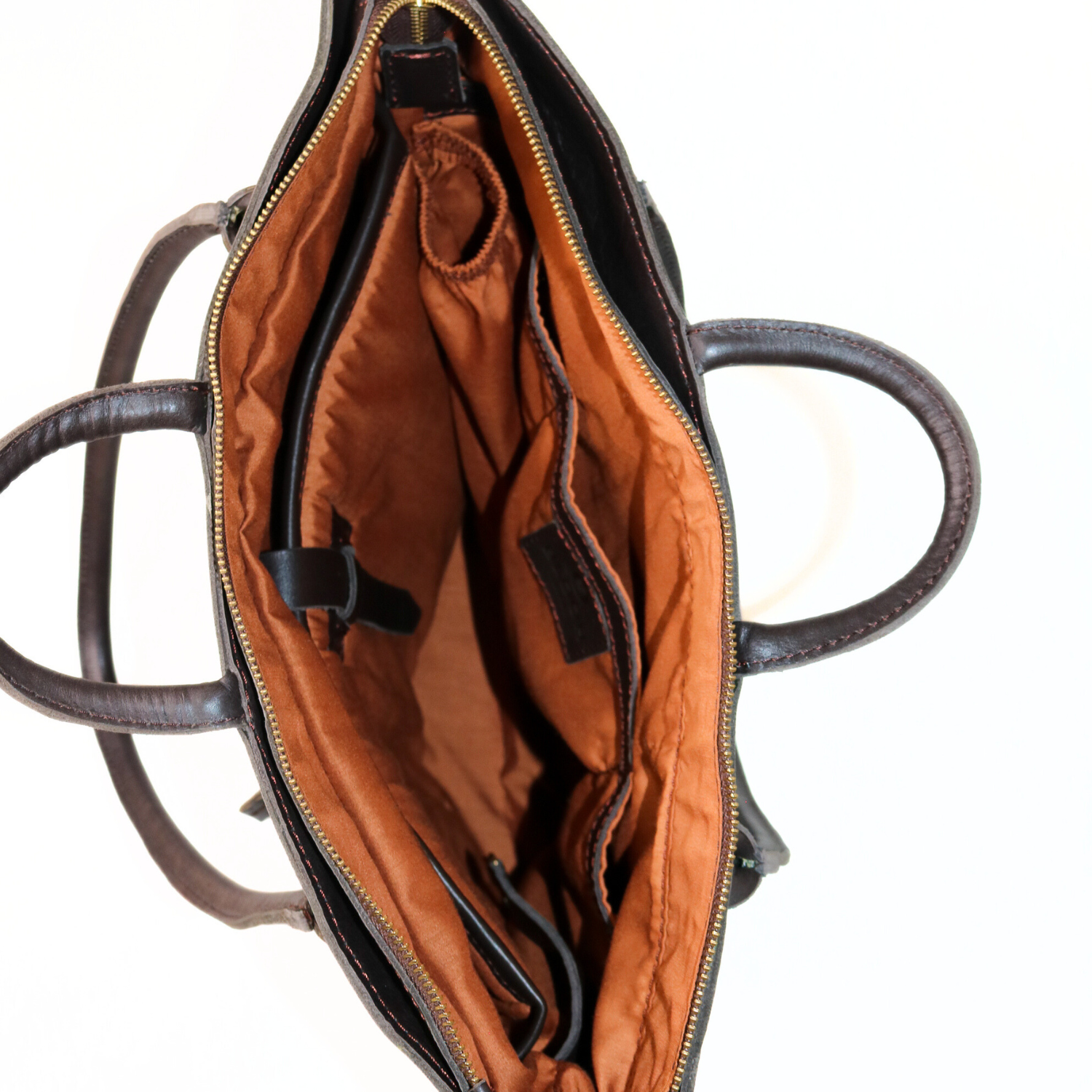 Brown Utility Tote Handbag, Dark Hazelnut for wholesale on Faire10