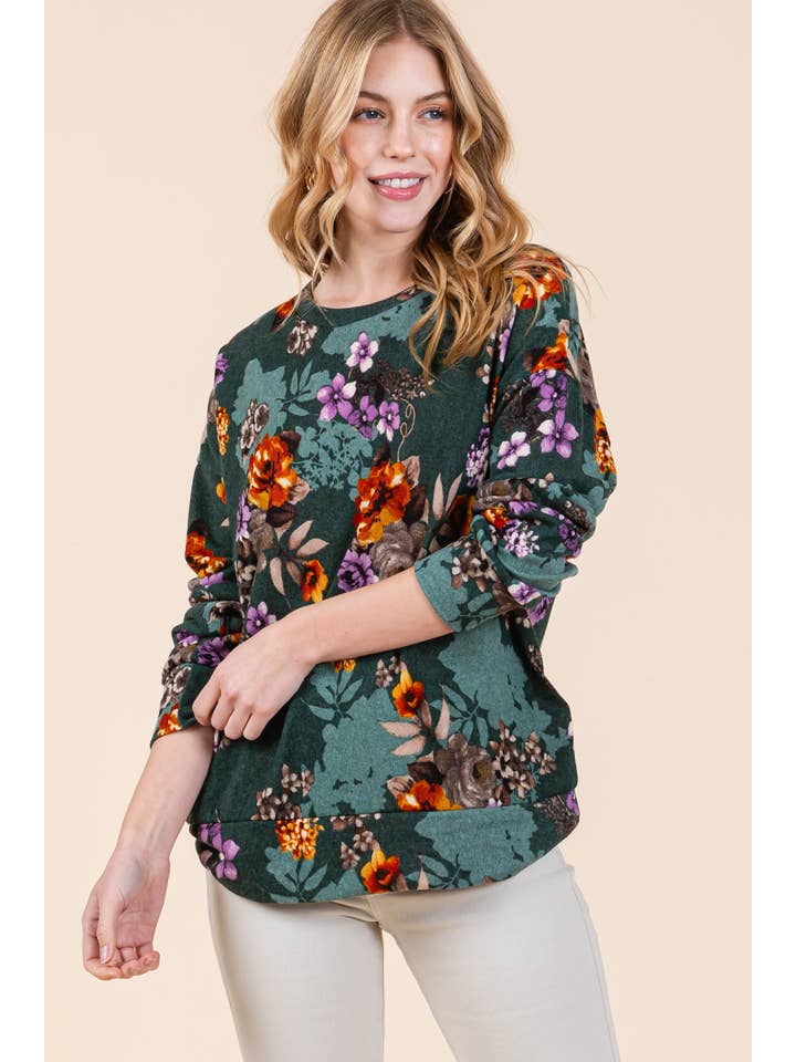 BOMBOM - Wholesale Knit Top - Women's - TL1941 FLORAL KNIT TOP1