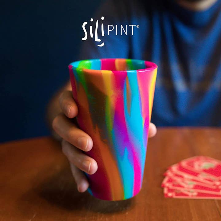 Silipint - Wholesale Drinking Glass/Cup - 16 oz Silipint Silicone Pint Cup - Hippie Hops3