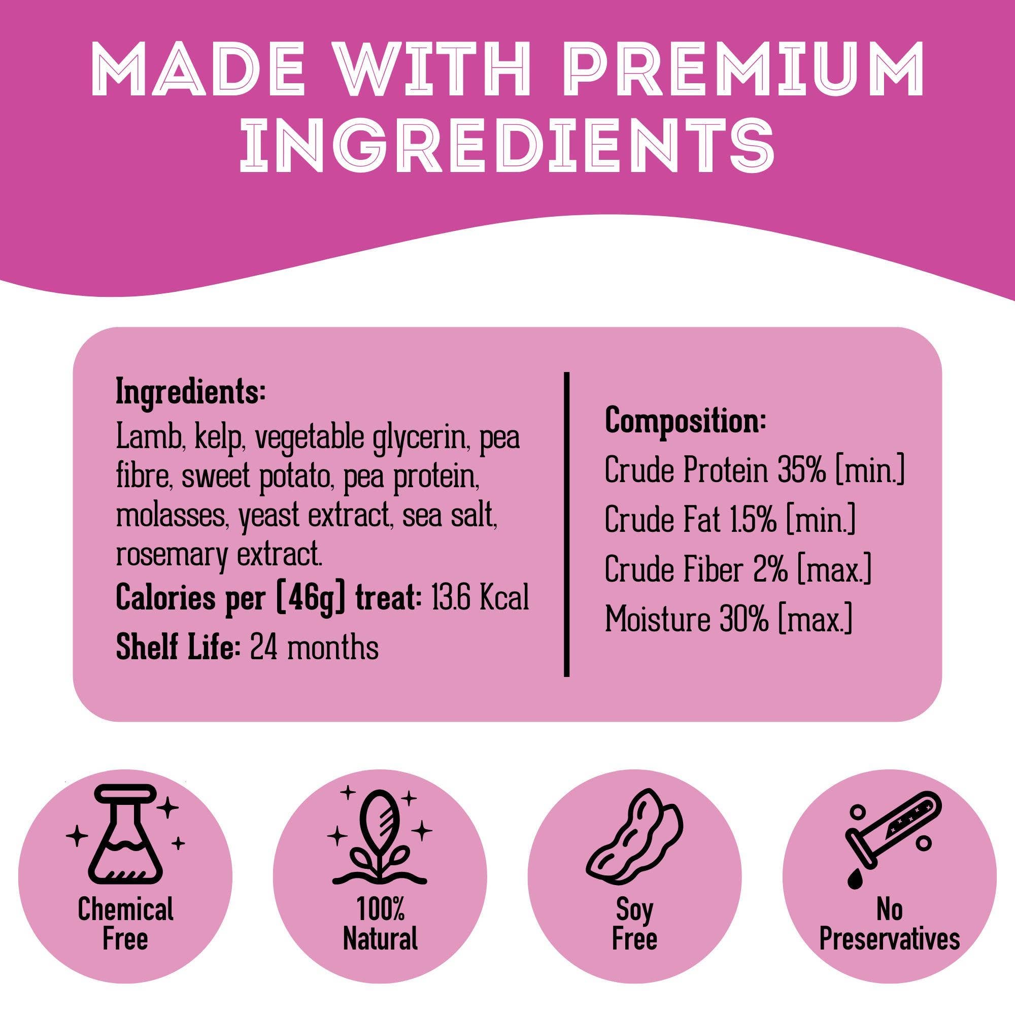 The Granville Island Pet Treatery (Canada) - Vente Friandises – chien - Friandises molles pour chiens à l'agneau et au varech : moelleuses et entièrement naturelles8