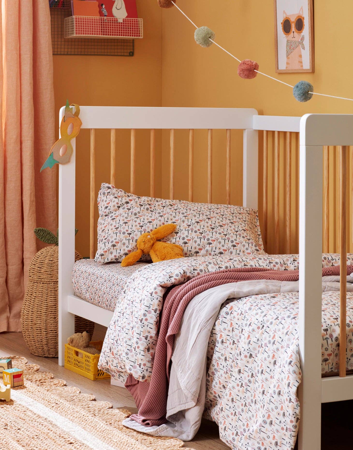 The Charming Press - Wholesale Art Print - Kids & Baby - Cat Nursery Art - made with Liberty fabric1