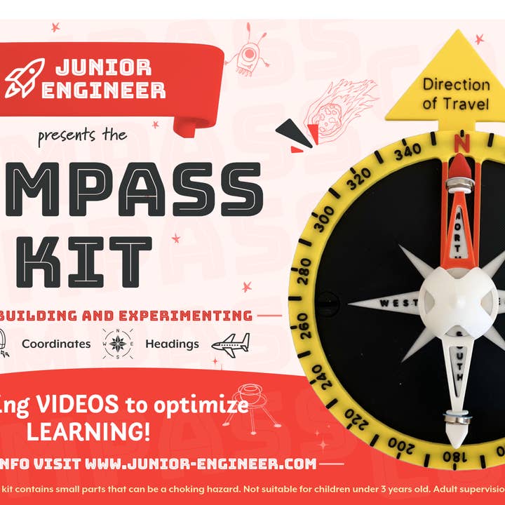 Junior Engineer - Wholesale Building Set - Kids - Compass STEM Kit - Build and Learn to Use a Magnetic Compass1