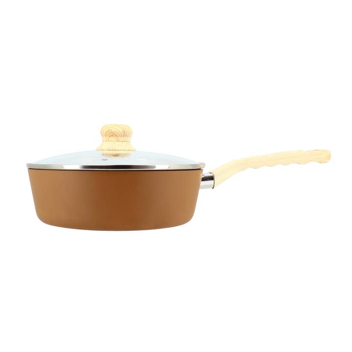 Menastyl - Wholesale Pan - 24cm aluminium hazelnut saute pan - induction compatible