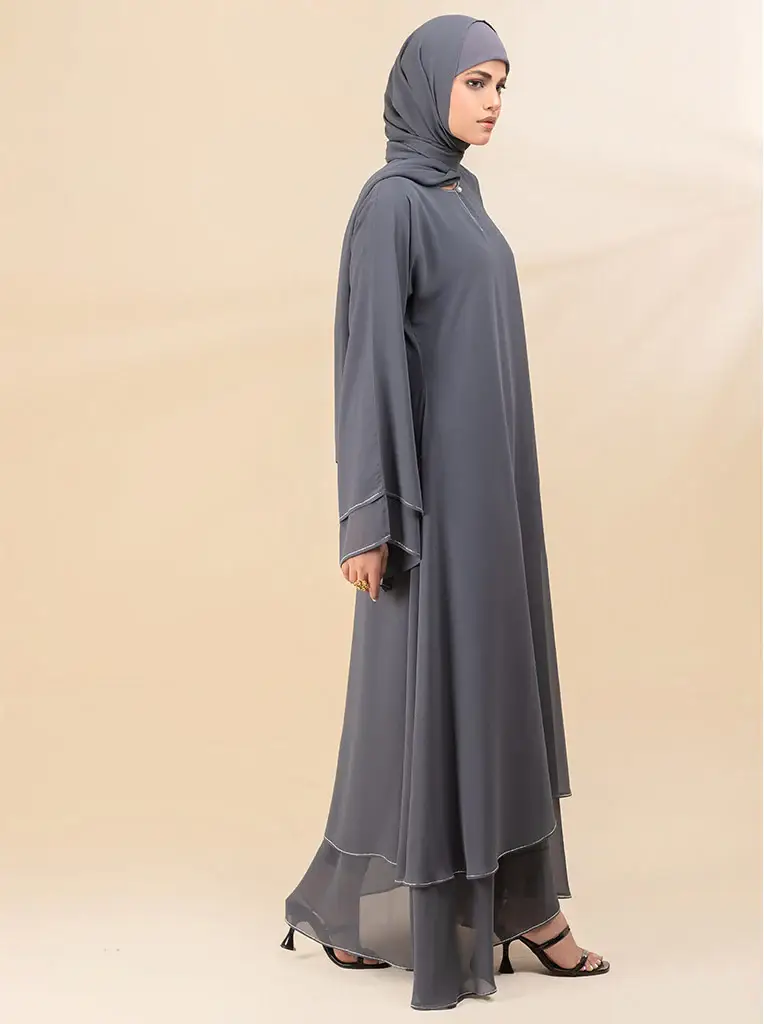 Multi Colored Two Layered Maxi Abaya for wholesale on Faire3