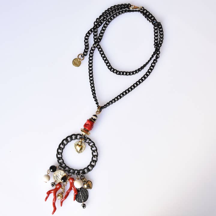 CORAL JUNGLE - pendant necklace for wholesale by Laura Mariotti - luxury collection