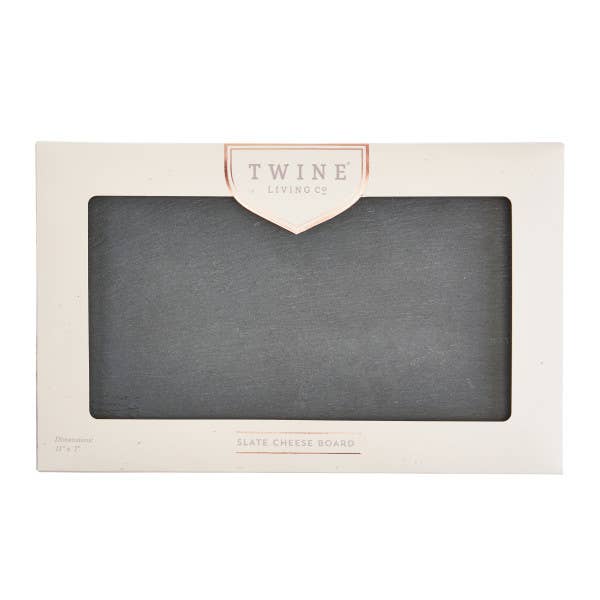Twine - Wholesale Cheese Board - 11" Slate Cheese Board w/ Natural Edges - Includes Chalk