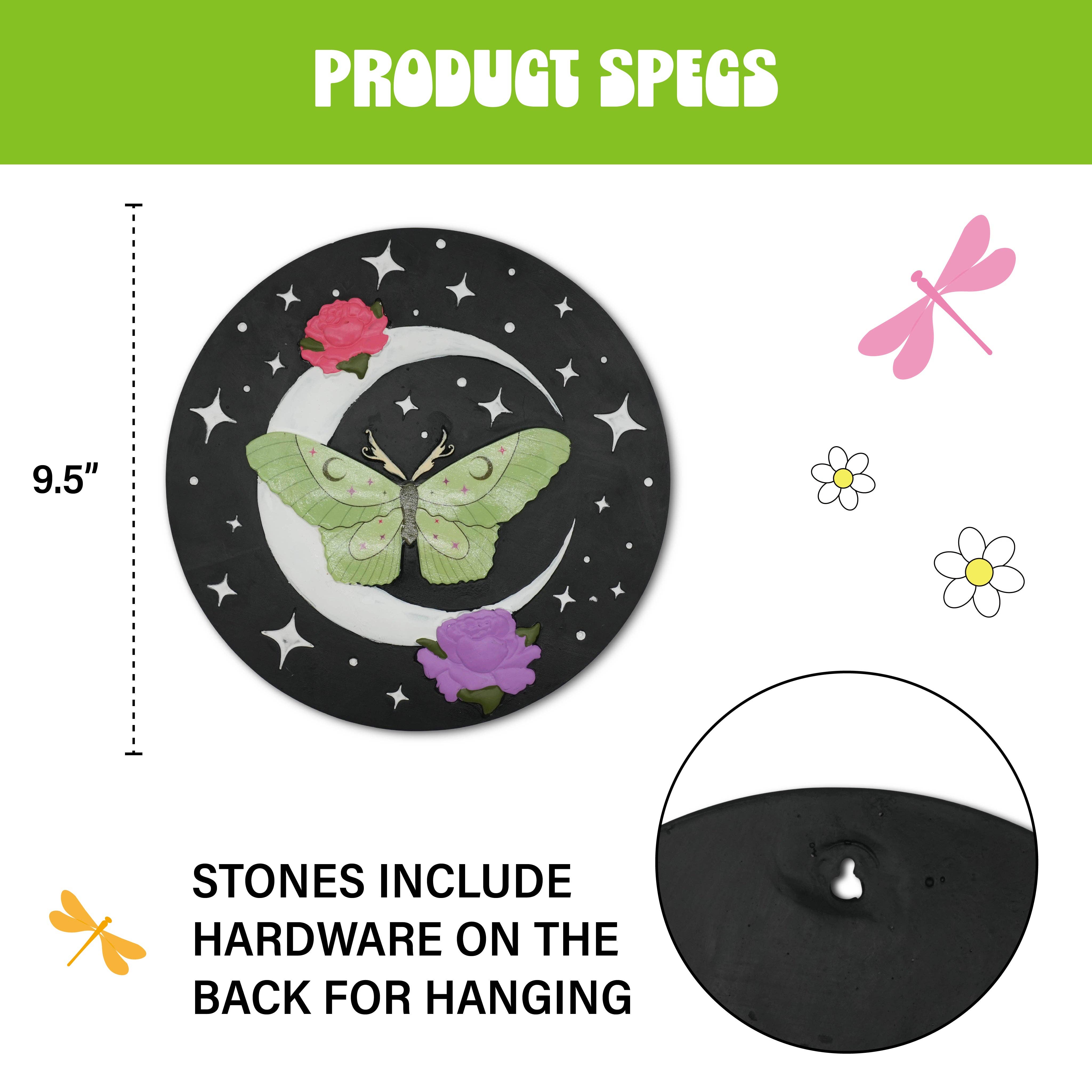 Happy Cow Lawn Decor - Wholesale Stepping Stone - “Lunar Moth” Garden Stepping Stone4