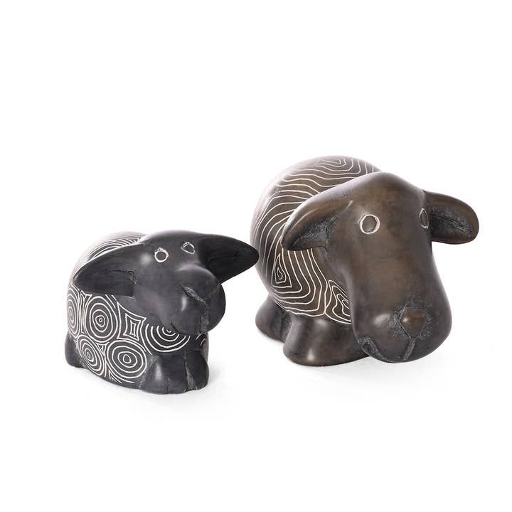Swahili | AFRICAN MODERN - Vente Sculpture - Petit mouton Swirly Soapstone3