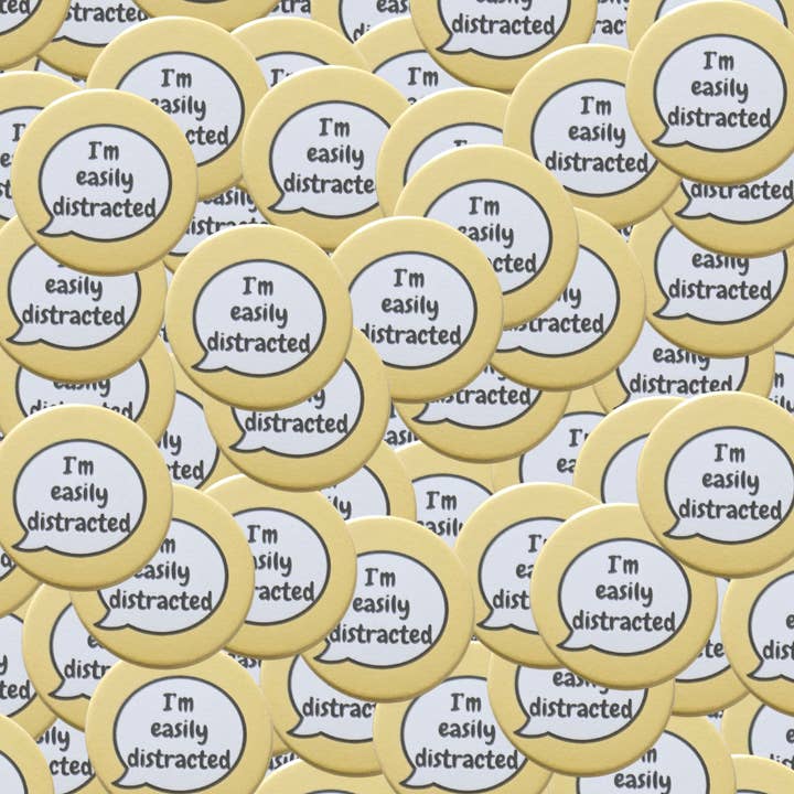 sent with Pride - Wholesale Lapel Pin/Button - Easily Distracted badges, invisible disability pin badges 2