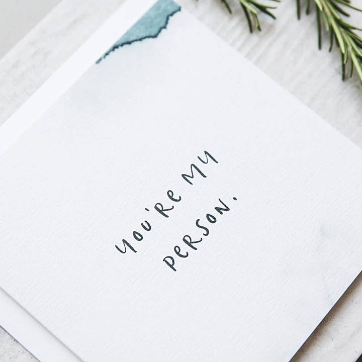 I am Nat Ltd - Wholesale Friendship Card - 'You’re My Person’ Anniversary Or Friendship Card1