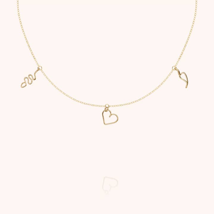 Dare to Love Me Charms Necklace for wholesale by Atelier Paulin US