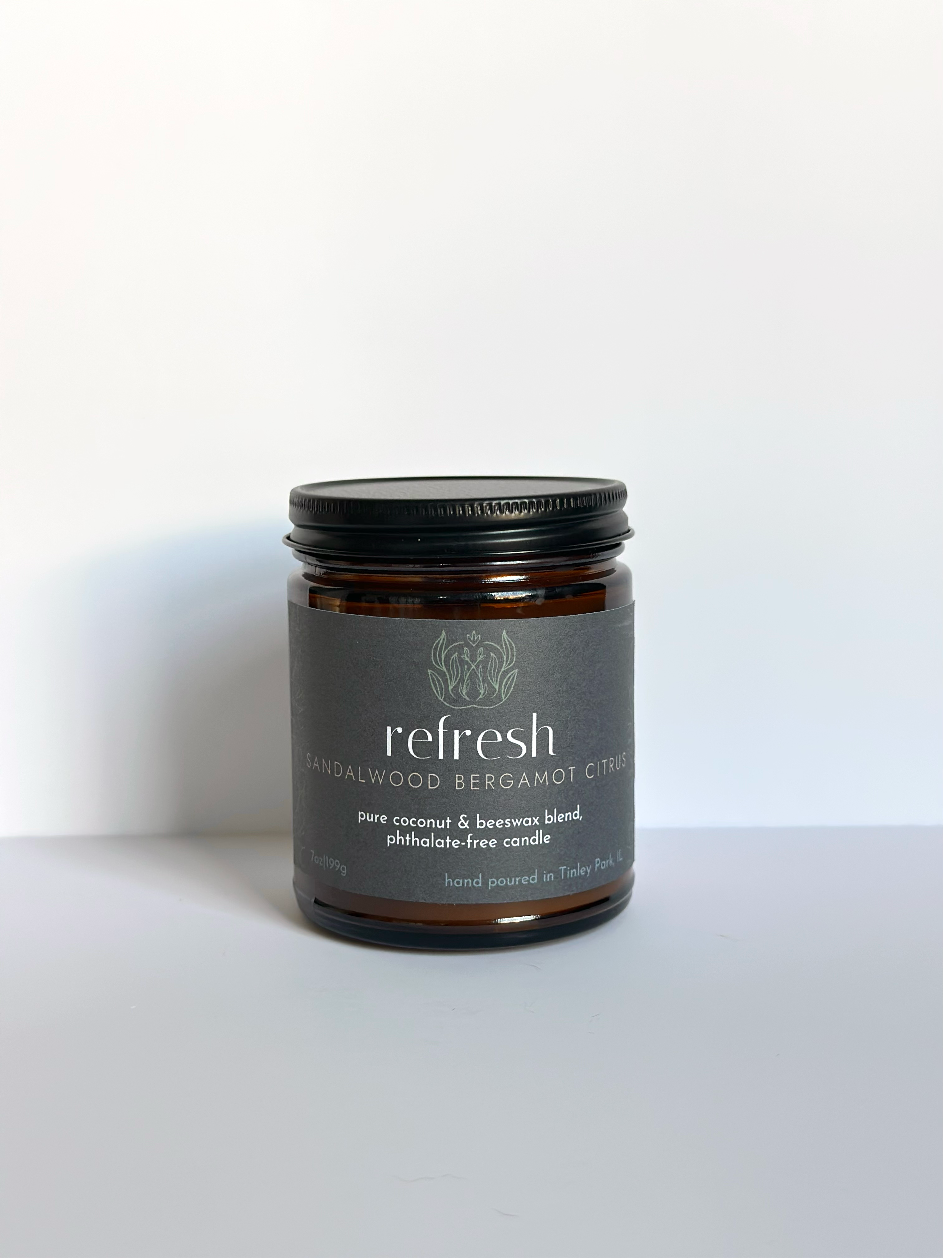 Sprig & Flame - Wholesale Jar/Filled Candle - REFRESH | Pure Coconut Beeswax Hand-Poured Wood Wick Candle3