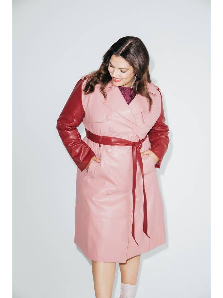 Hilary MacMillan - Wholesale Trench Coat - Women's - Two-Tone Trench Coat