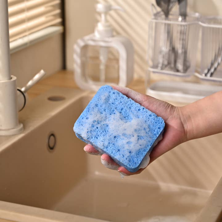 Fox Run Brands - Vente Éponges de nettoyage - Éponges à vaisselle bleues Fox Run, ensemble de 12 éponges de cuisine1