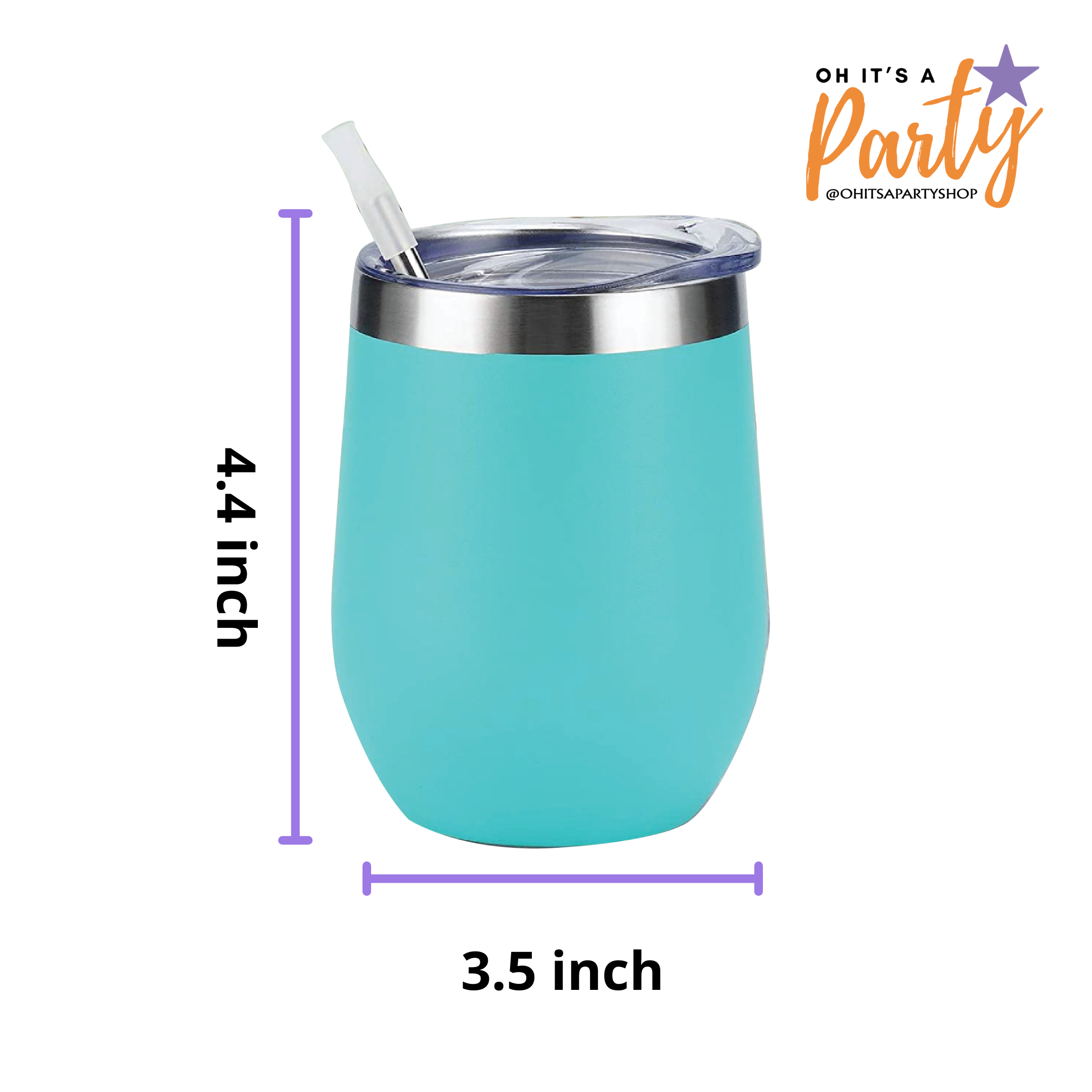 Oh It's A Party - Wholesale Insulated Mug/Tumbler - the Real Housewives 12Oz  Wine Tumblers, Stainless Steel2