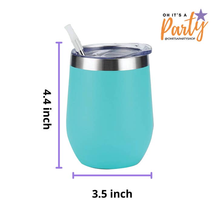 Oh It's A Party - Wholesale Insulated Mug/Tumbler - the Real Housewives 12Oz Wine Tumblers, Stainless Steel2