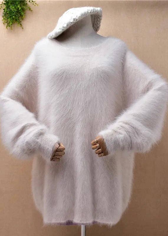 ROSYLEIA - Wholesale Tunic Sweater - Women's - Oversized Alpaca Wool Sweater16