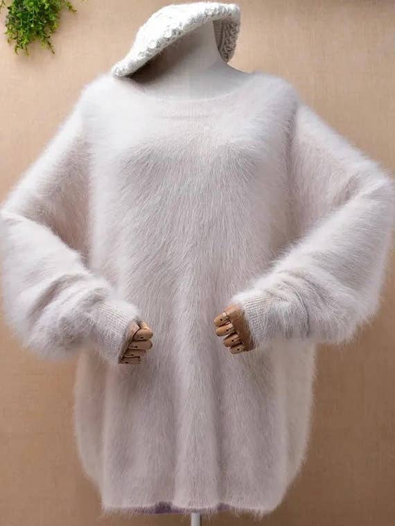 ROSYLEIA - Wholesale Tunic Sweater - Women's - Oversized Alpaca Wool Sweater16