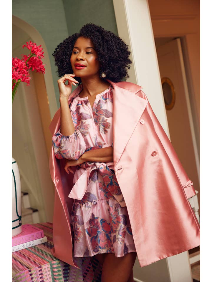 Pink Marisol Coat Blush Mikado for wholesale on Faire5